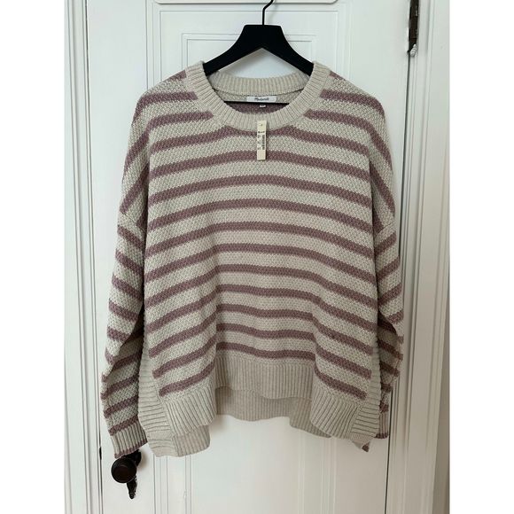 NWT Madewell Striped Pickford Pullover Sweater - Picture 2 of 5
